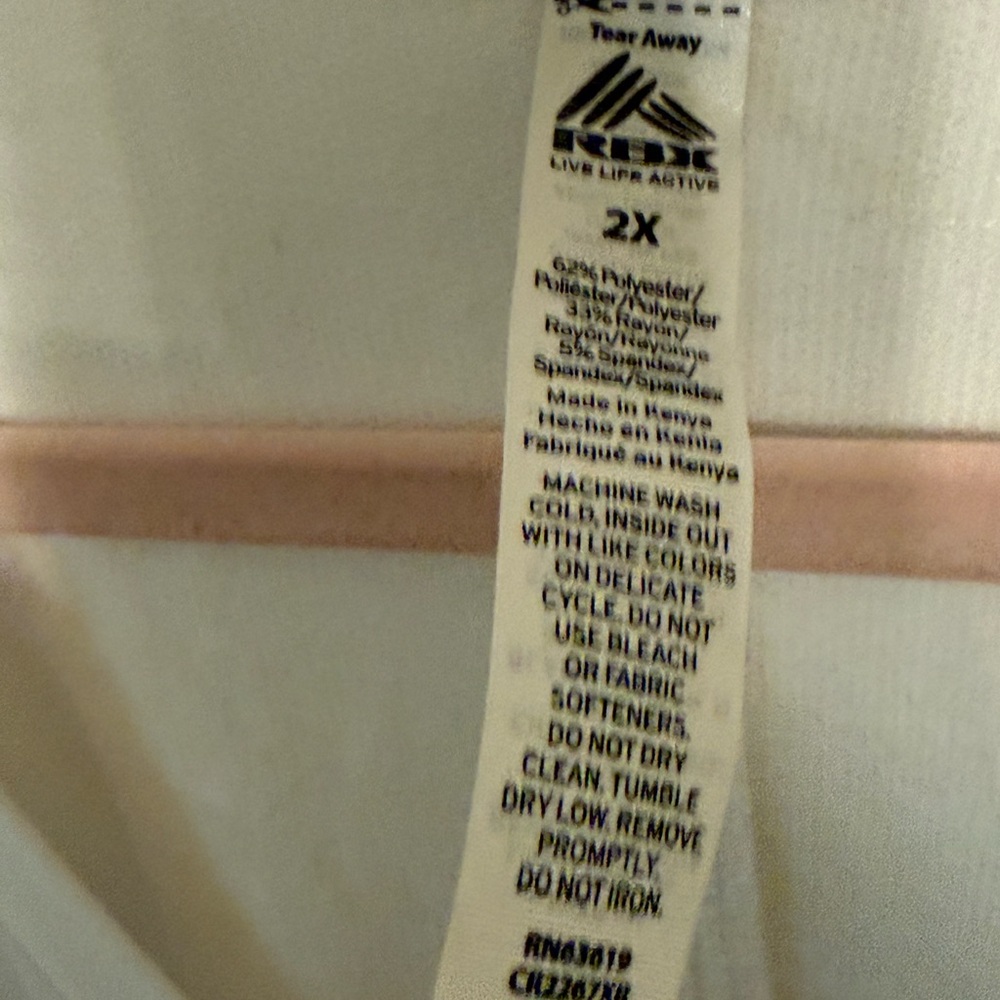 RBX White V-Neck Short Sleeve Tee - Picture 3 of 3